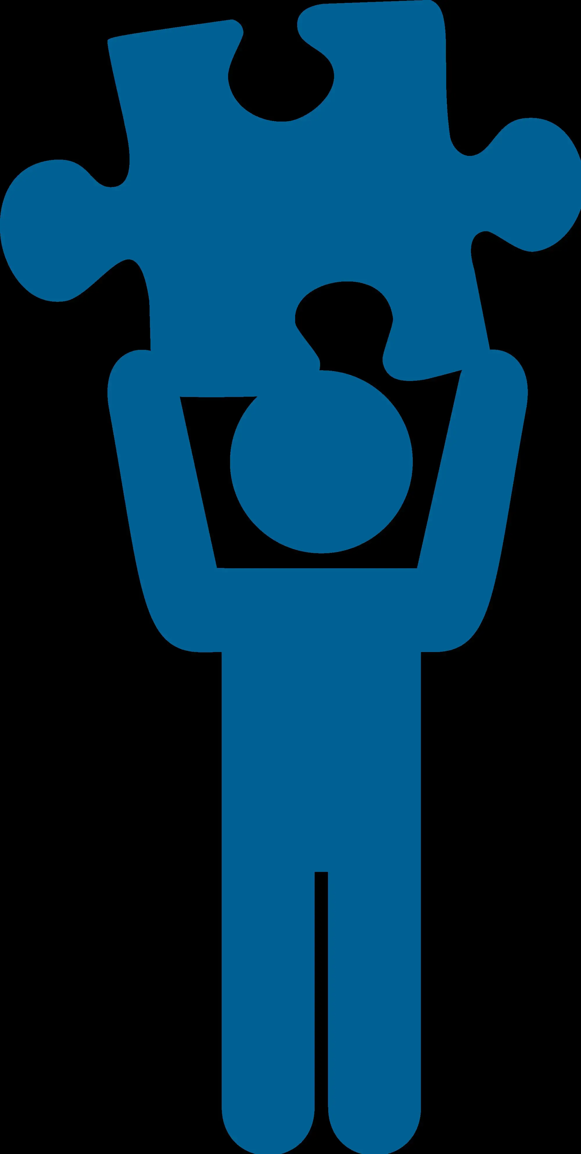 Person Holding Puzzle Piece Icon