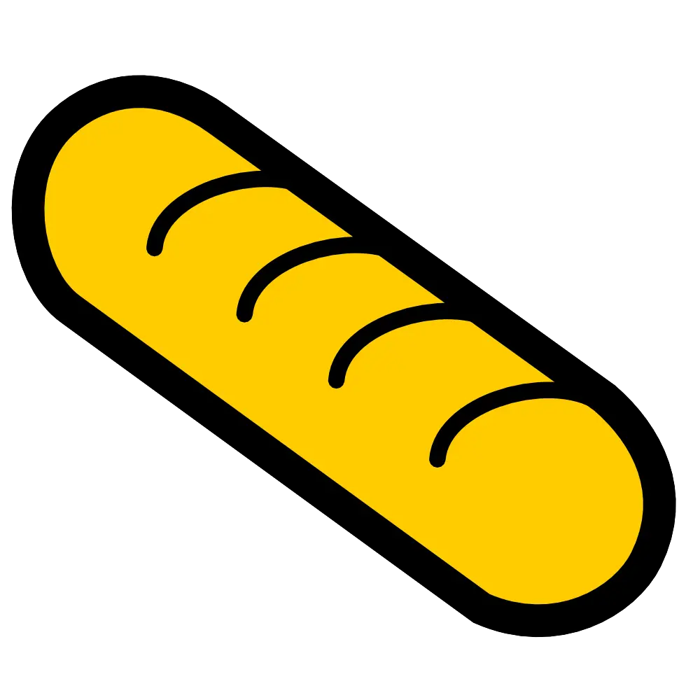 Yellow Baguette Illustration