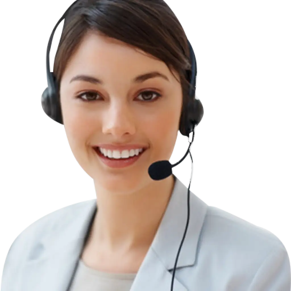 Female Call Center Agent with Headset