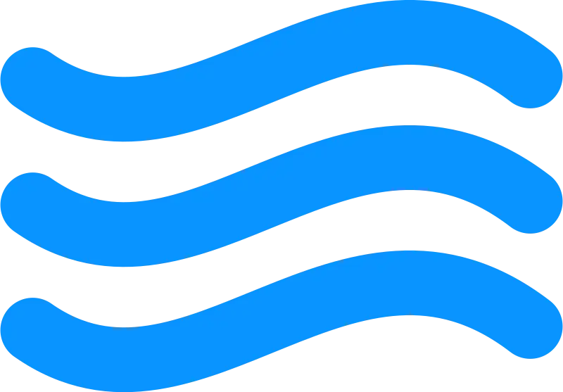 Blue Water Waves Symbol