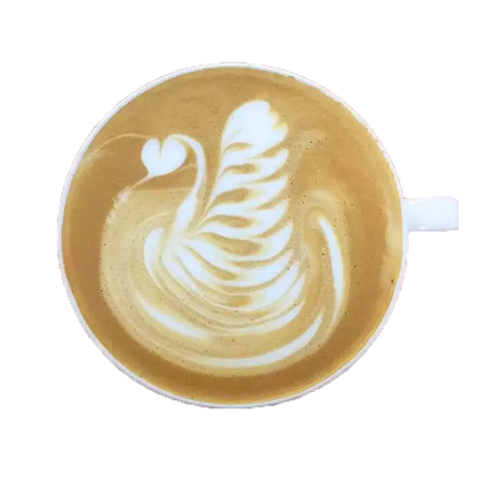 Swan Latte Art in Coffee Cup