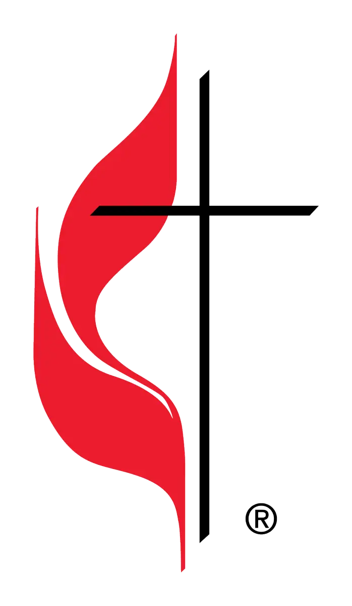 Flaming Cross Religious Logo