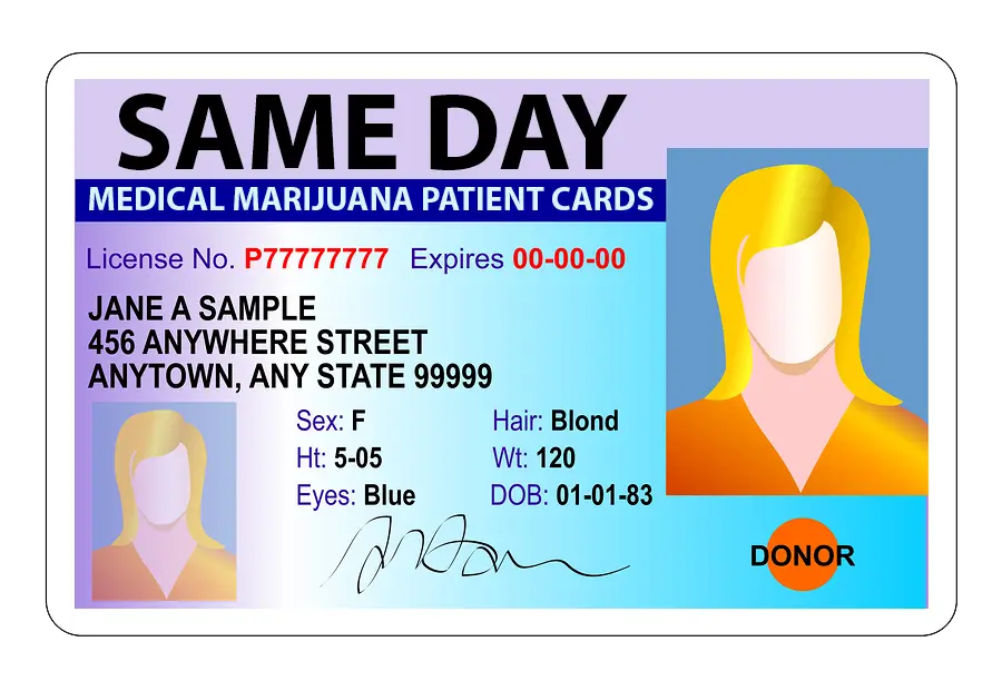 Medical Marijuana Patient Card with License Information