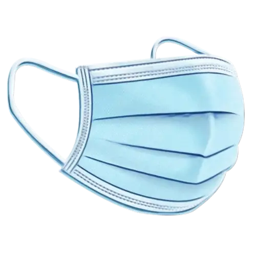 Blue Surgical Face Mask Illustration