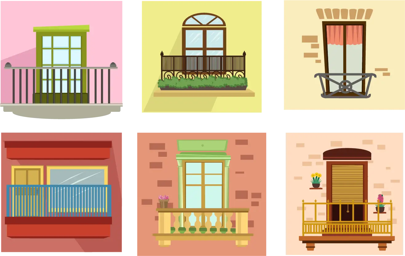 Different Colorful Balcony Designs