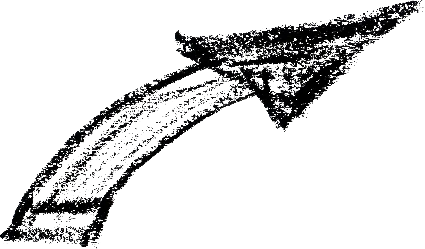 Hand-Drawn Curved Arrow