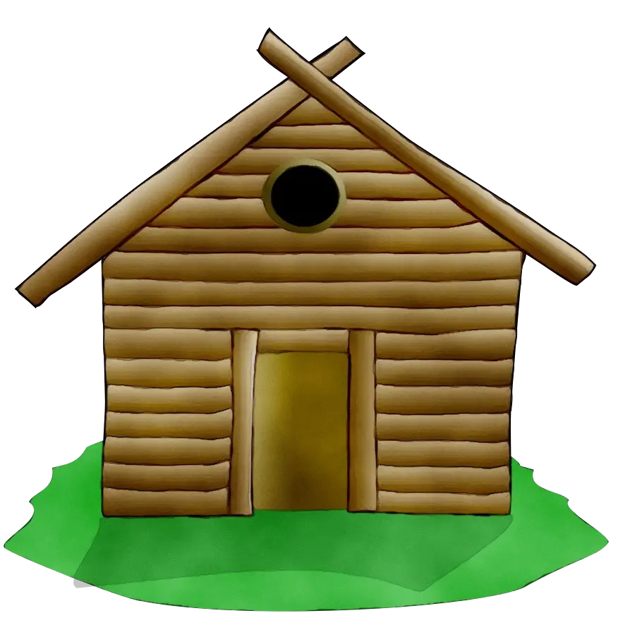 Wooden House with Green Grass Setting