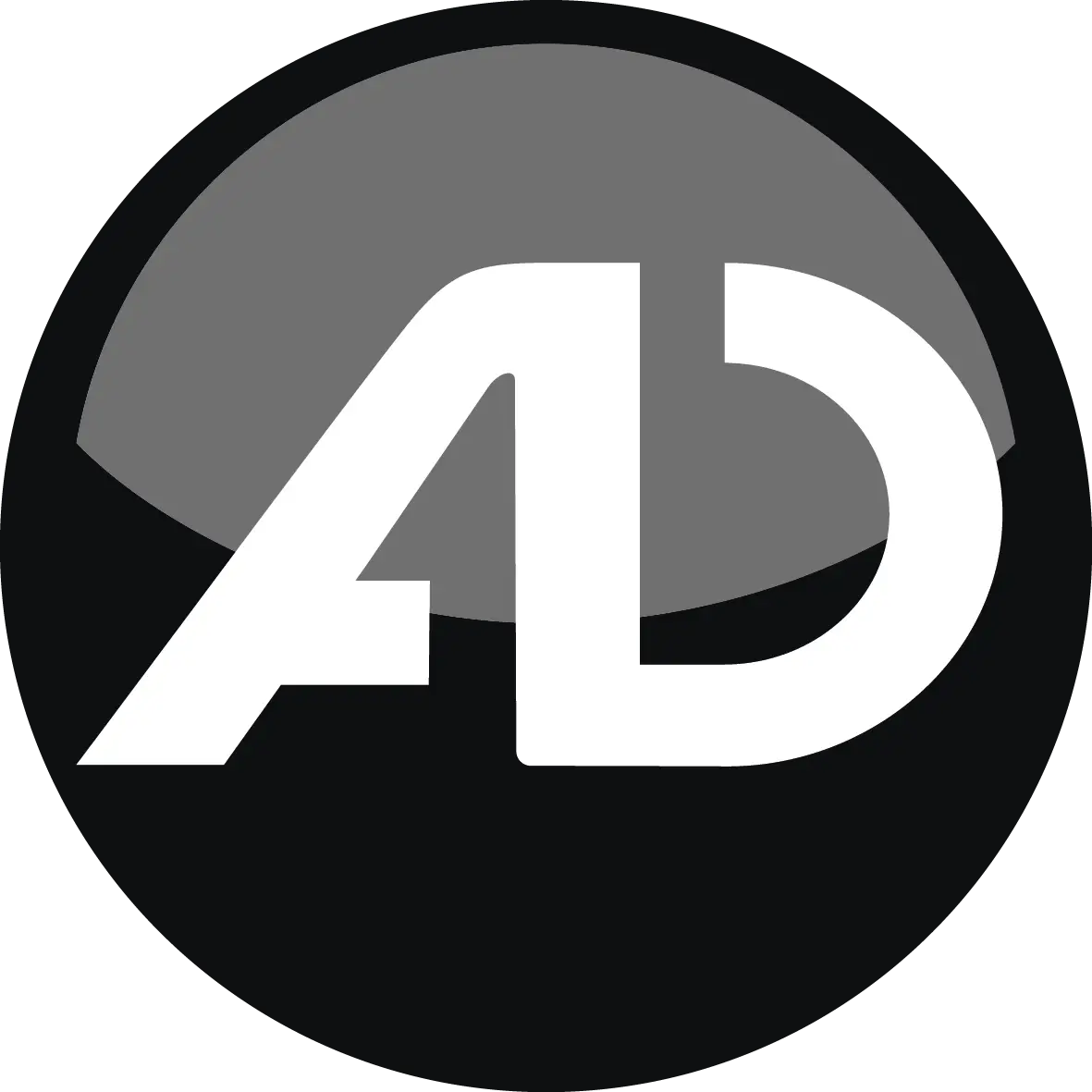 Black and White AD Logo