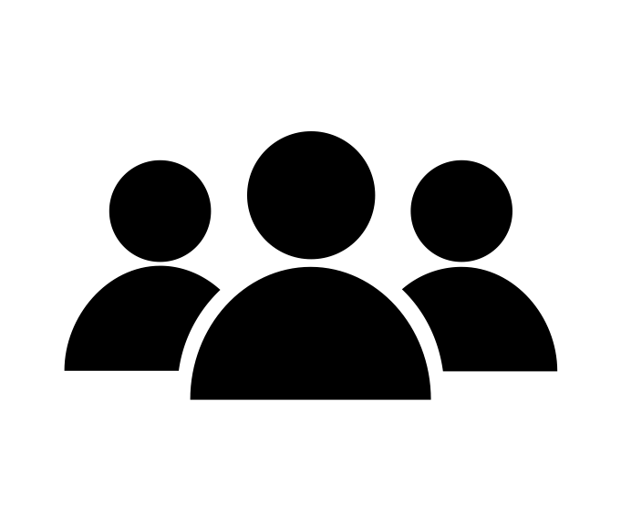 Group of Three People Icon for Teamwork Representation