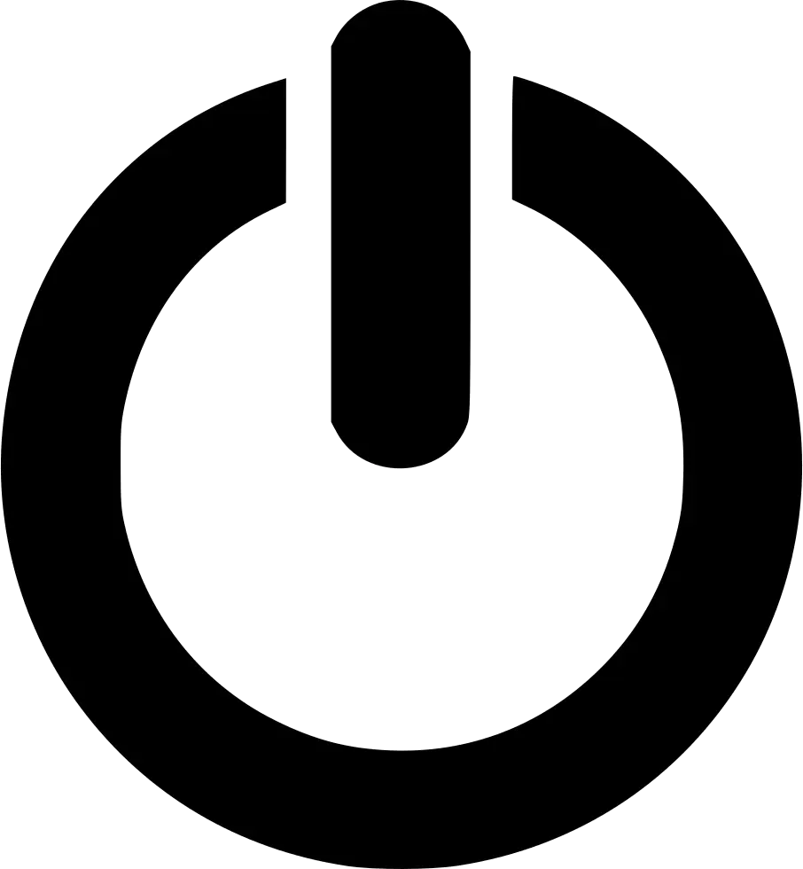 Black Power Button Icon Design