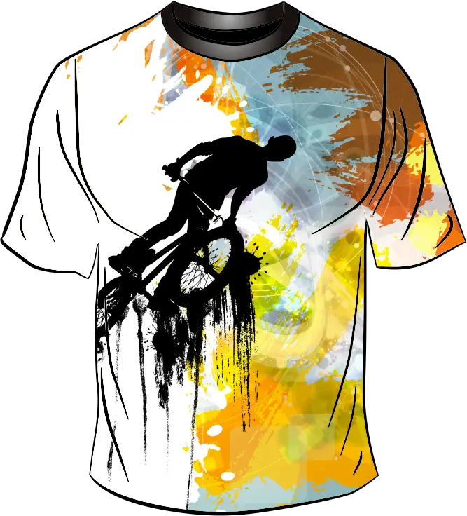 Graphic T-Shirt with Biker Design