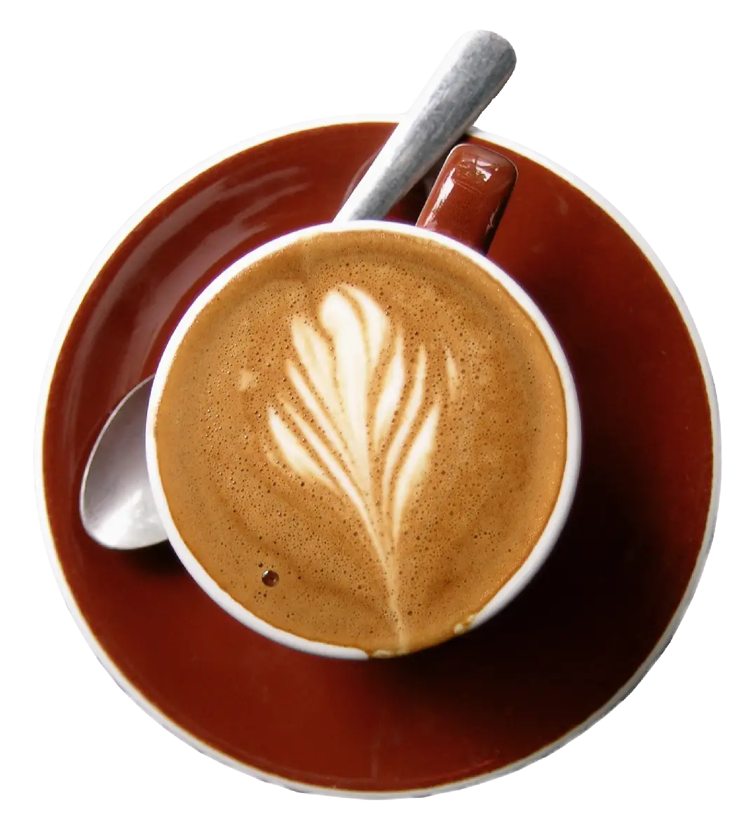 Coffee Cup with Intricate Latte Art Design
