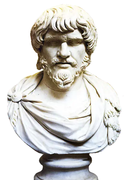 Classical Bust Sculpture in White Marble