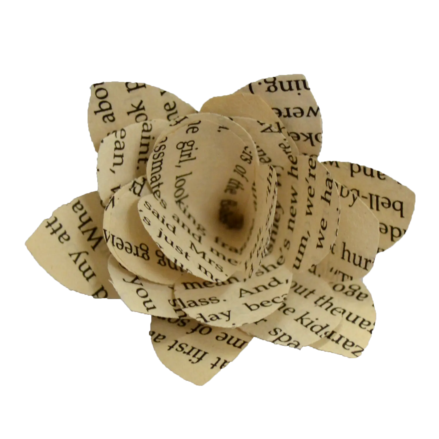 Paper Flower with Text Print