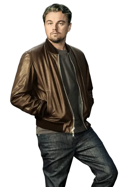 Man in Brown Leather Jacket