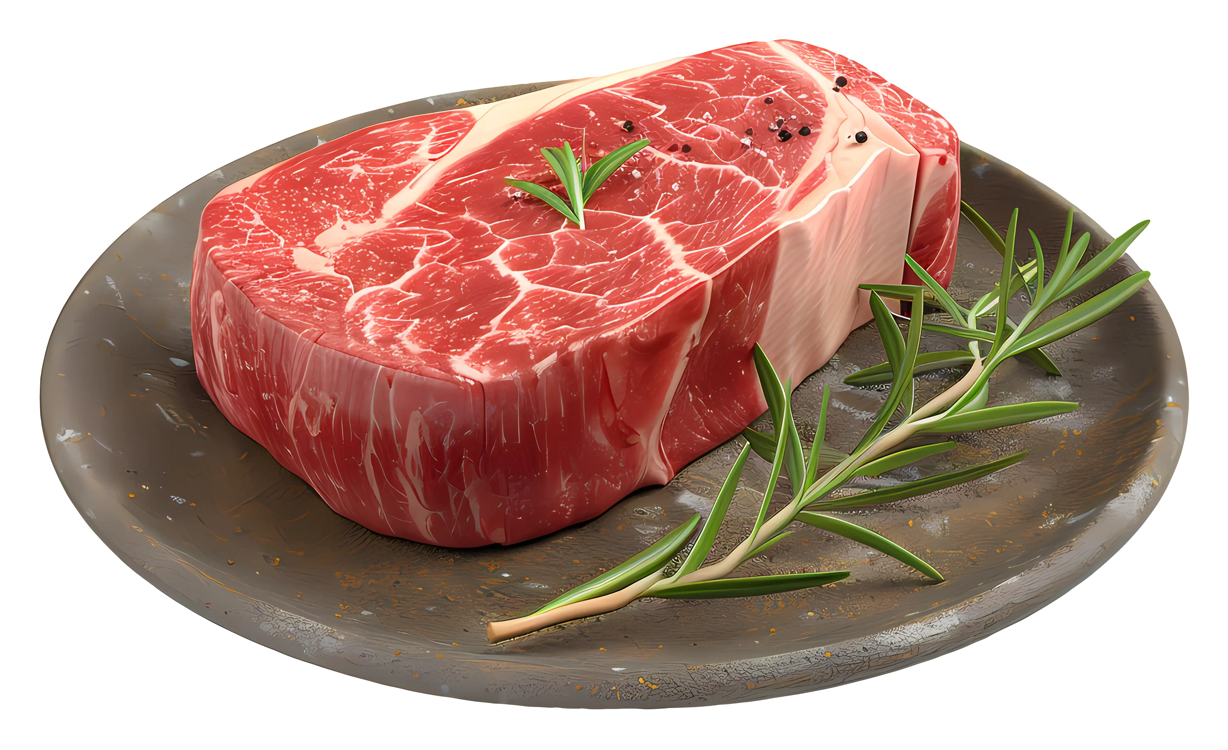 Succulent Raw Steak with Garnish