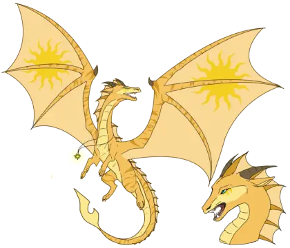 Golden Dragon Mythical Illustration