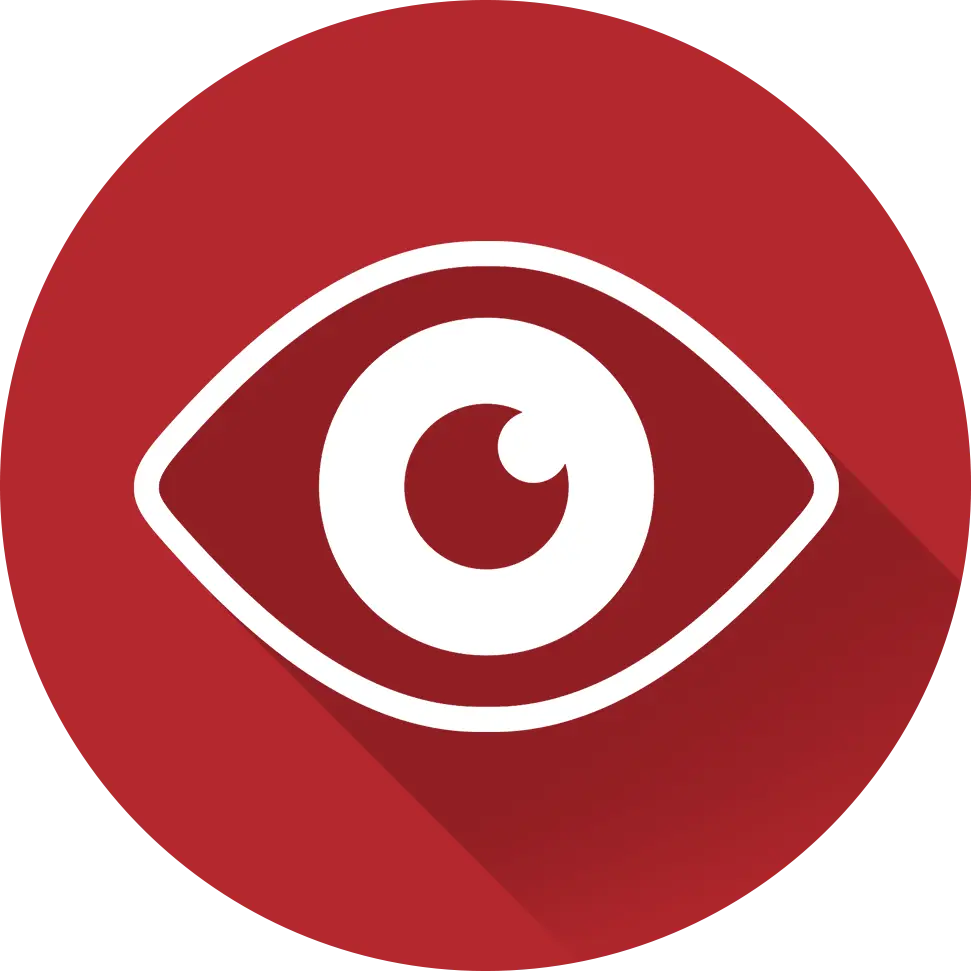 Red Eye Icon for Visual Design