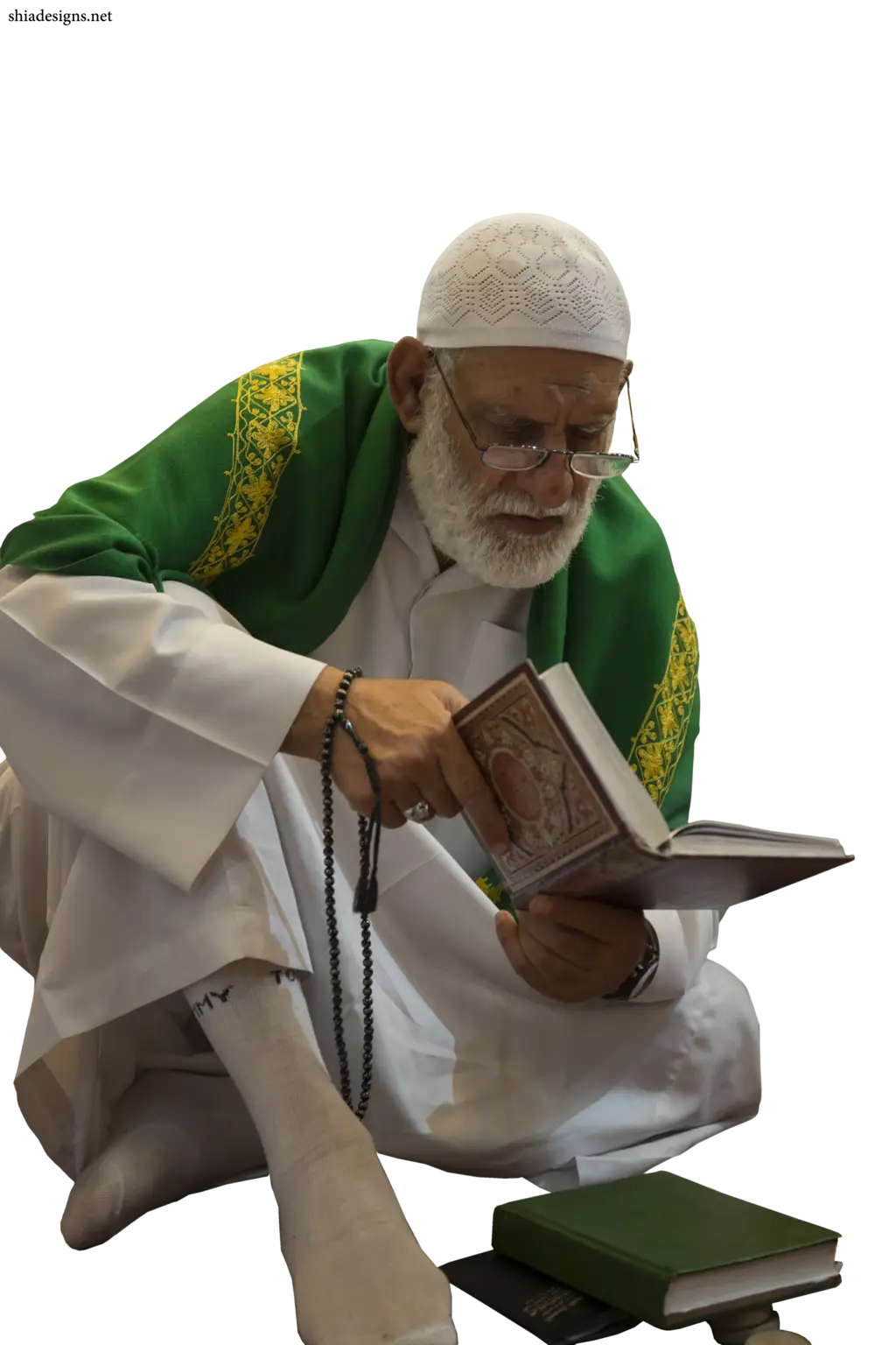 Elderly Man Reading a Book