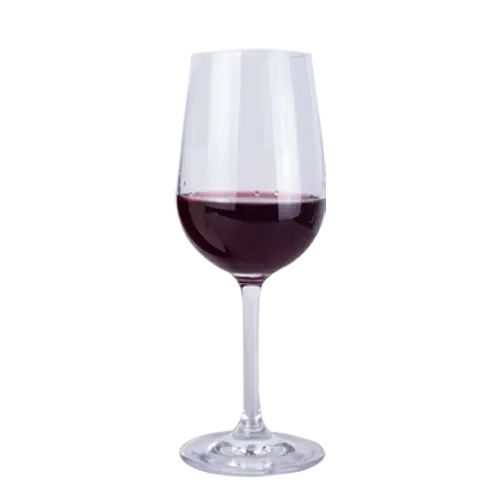 Red Wine Glass on Transparent Background
