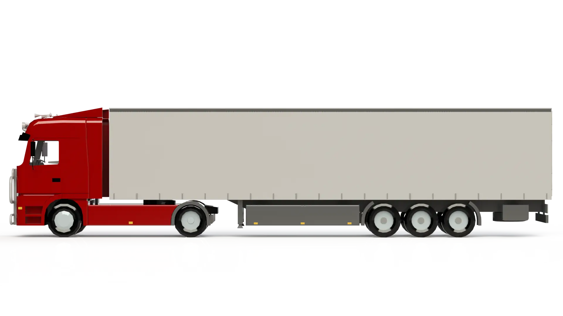 Red Cargo Truck for Freight Transportation