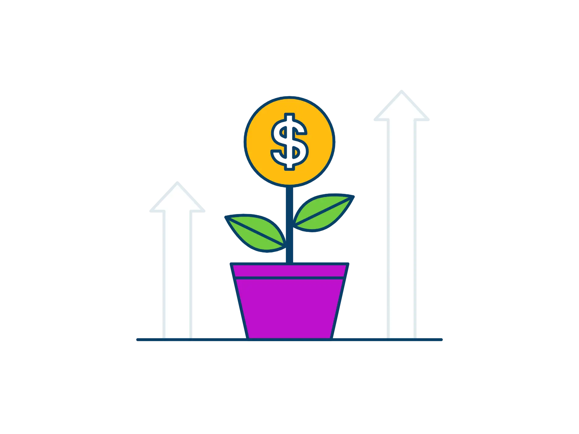 Money Plant Growth Concept Illustration