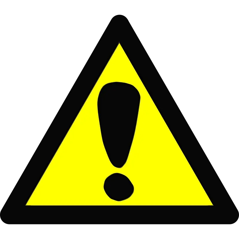 Yellow Warning Sign with Exclamation Mark