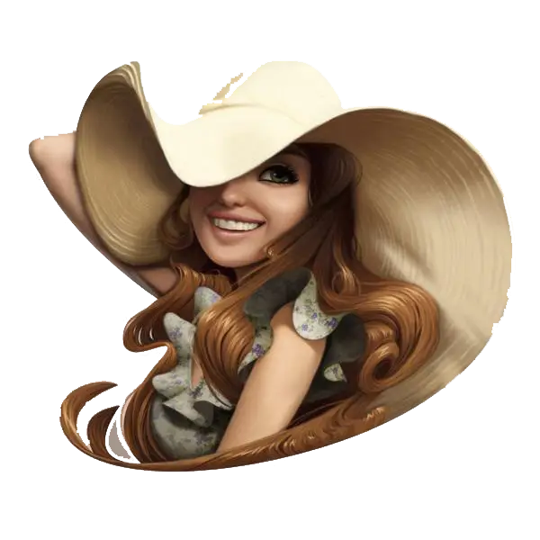 Smiling Woman with Large Hat