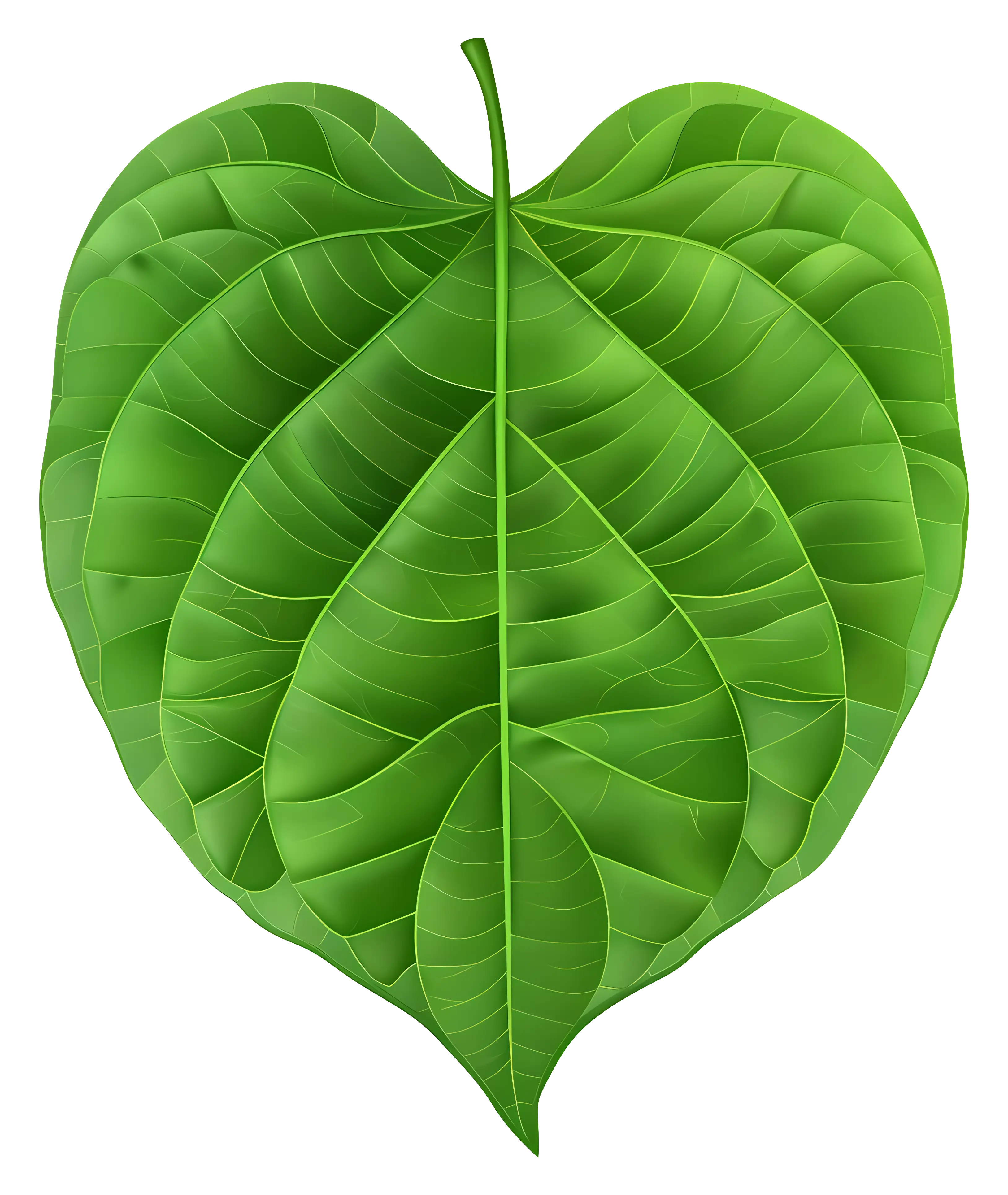 Green Heart-Shaped Leaf Illustration