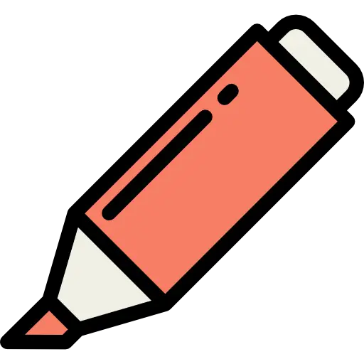 Orange Marker Pen Icon Design