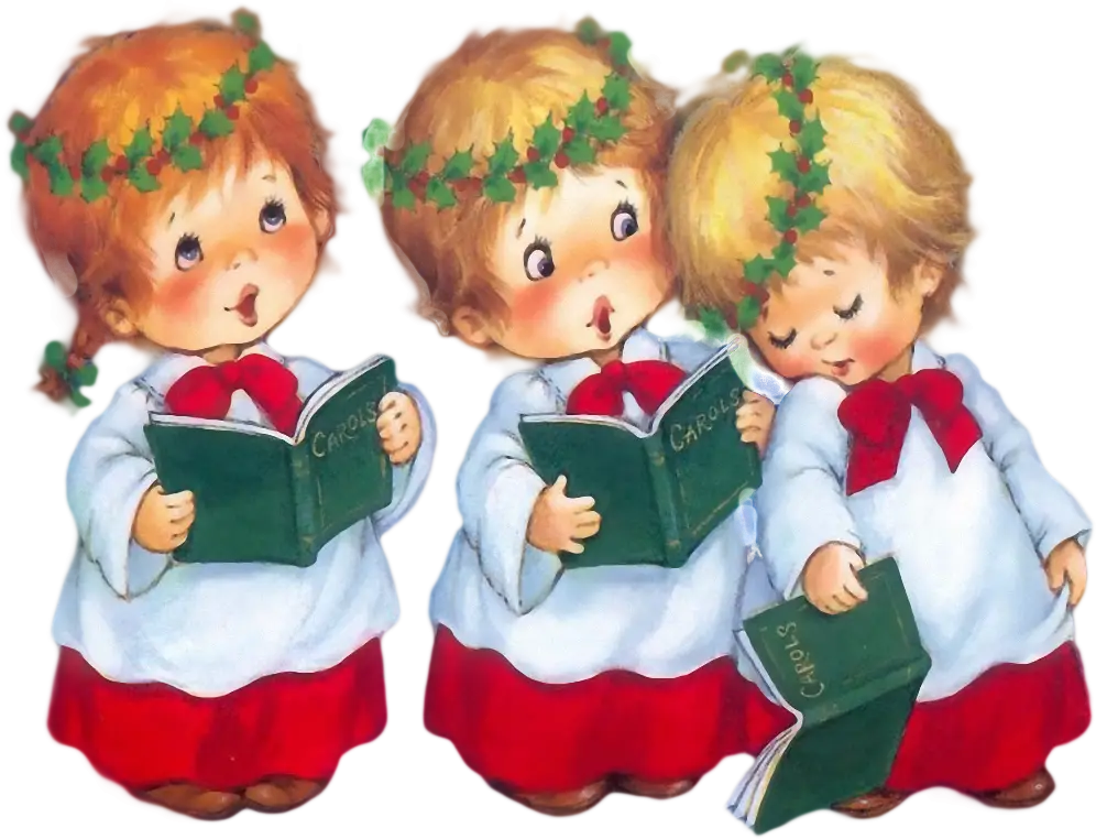 Cute Children Singing Christmas Carols
