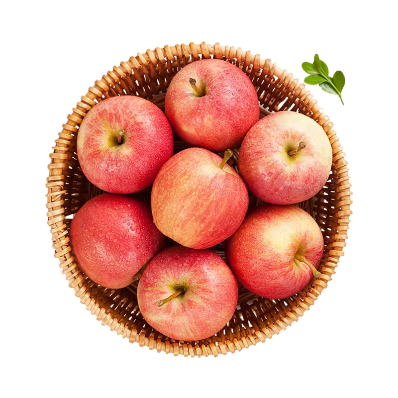 Basket Filled with Fresh Red Apples