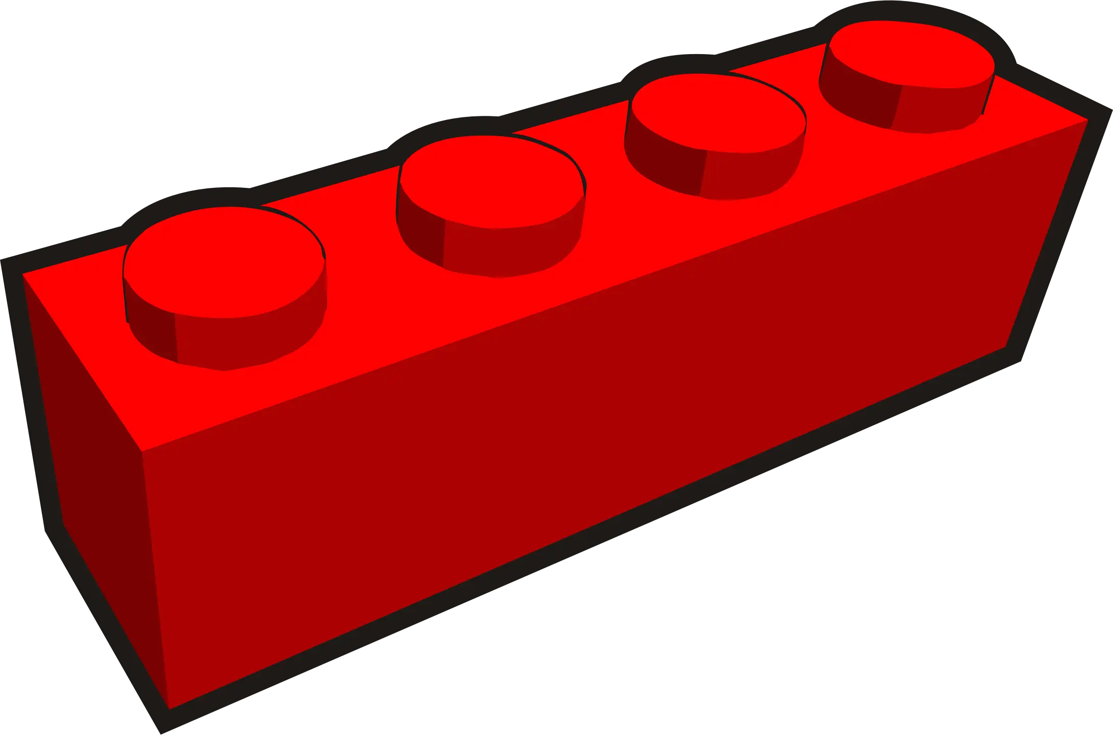 Red Lego Block Illustration