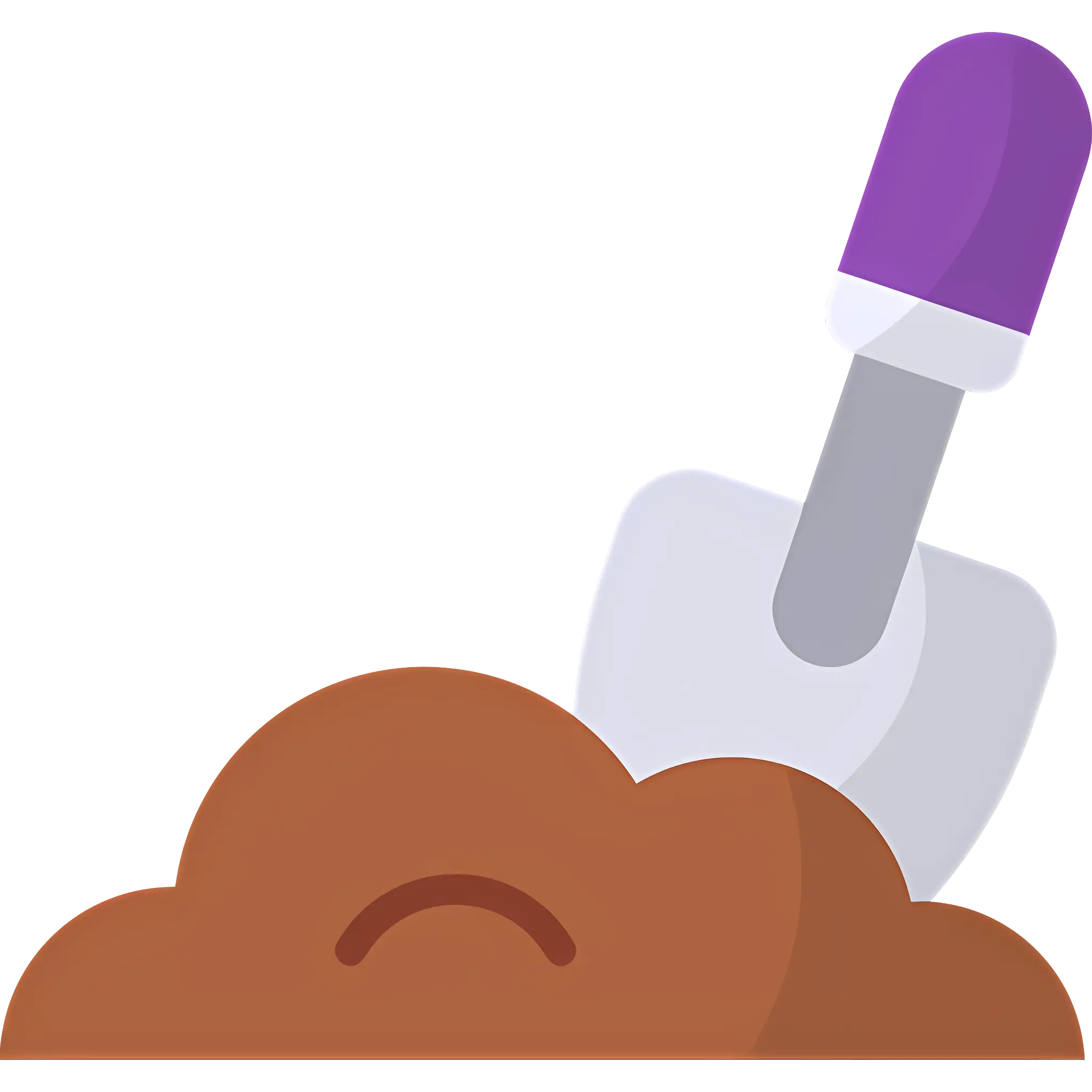 Shovel in Dirt Illustration