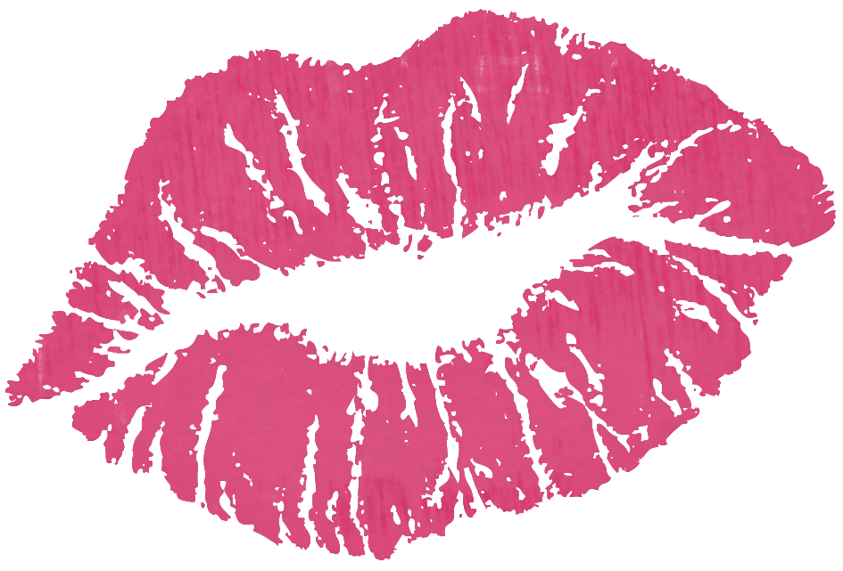 Pink Lipstick Kiss Imprint