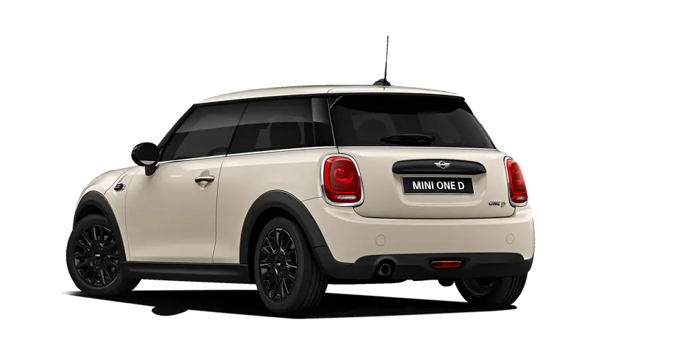 White Compact Car Rear View Design