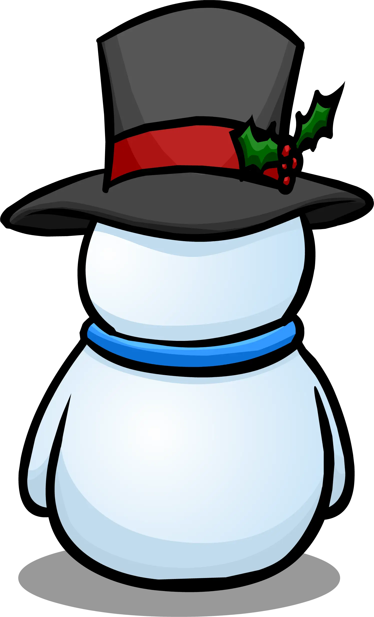 Snowman with Hat and Holly