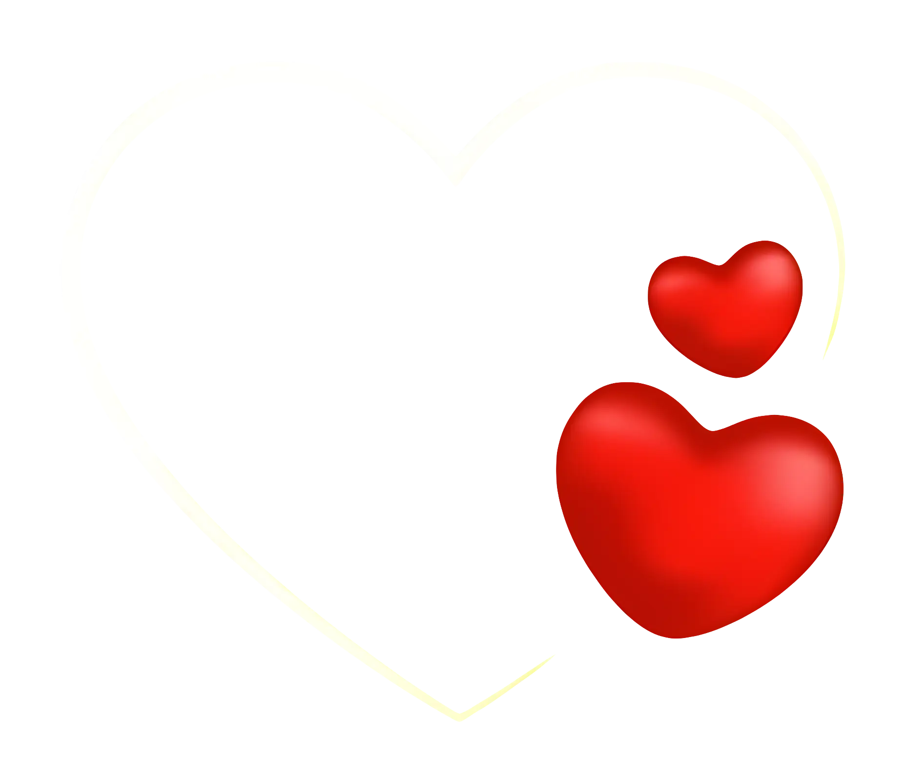 Romantic Red Hearts Illustration