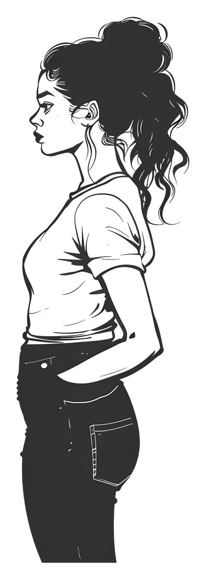 Profile Sketch of Woman