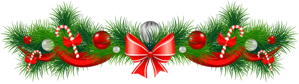 Christmas Garland with Candy Canes and Ornaments