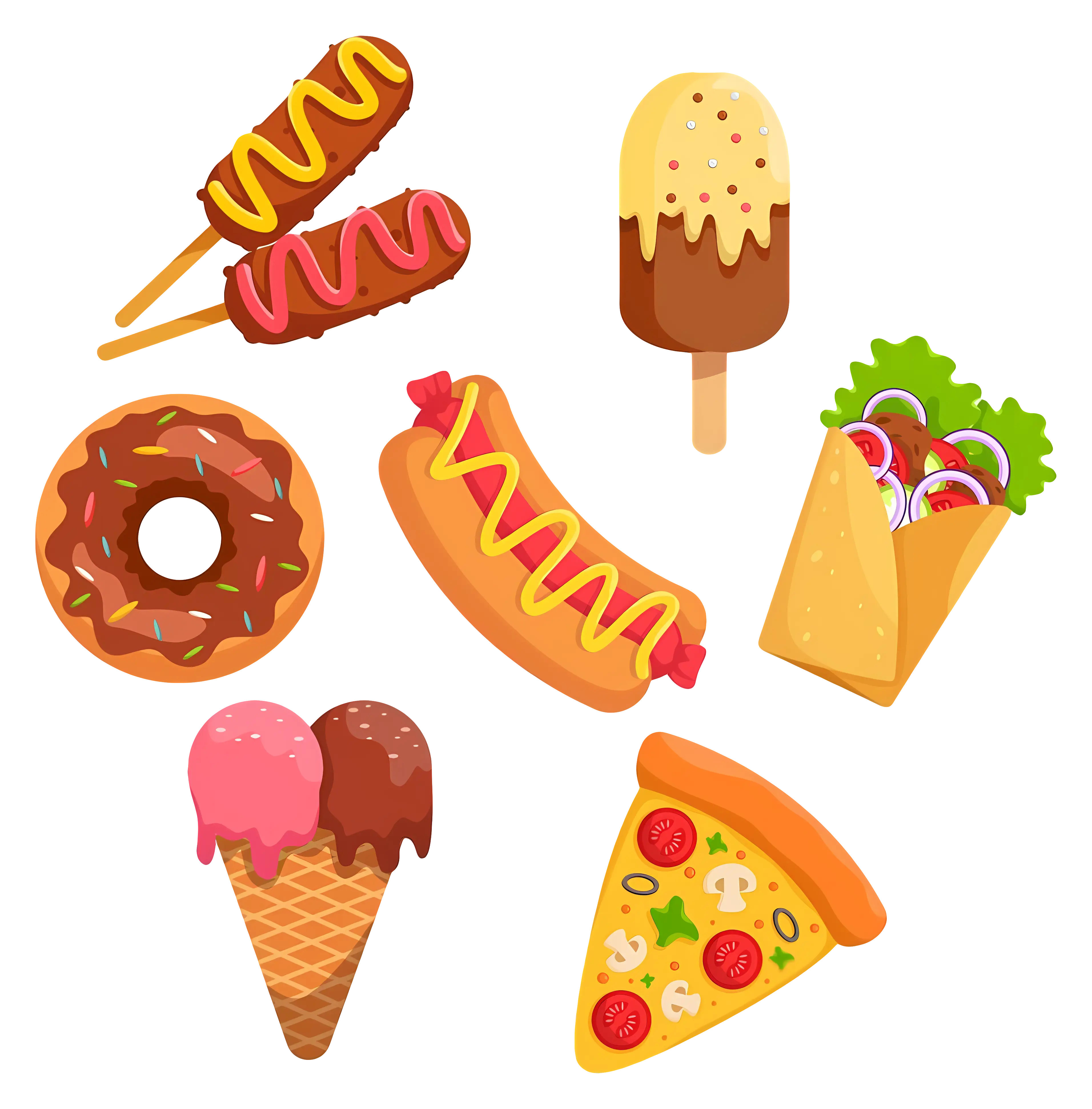 Variety of Fast Food Items