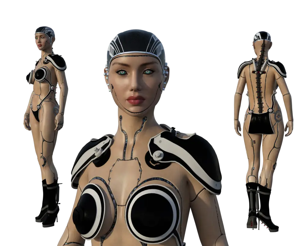 Futuristic Female Robot