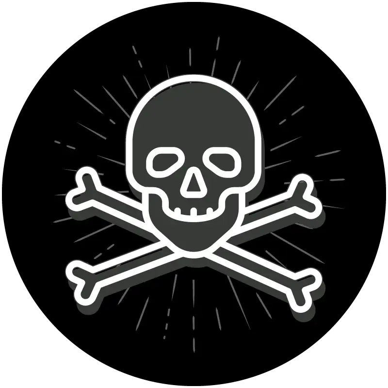 Skull and Crossbones Danger Logo
