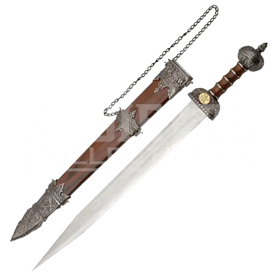 Metal Sword with Ornate Sheath