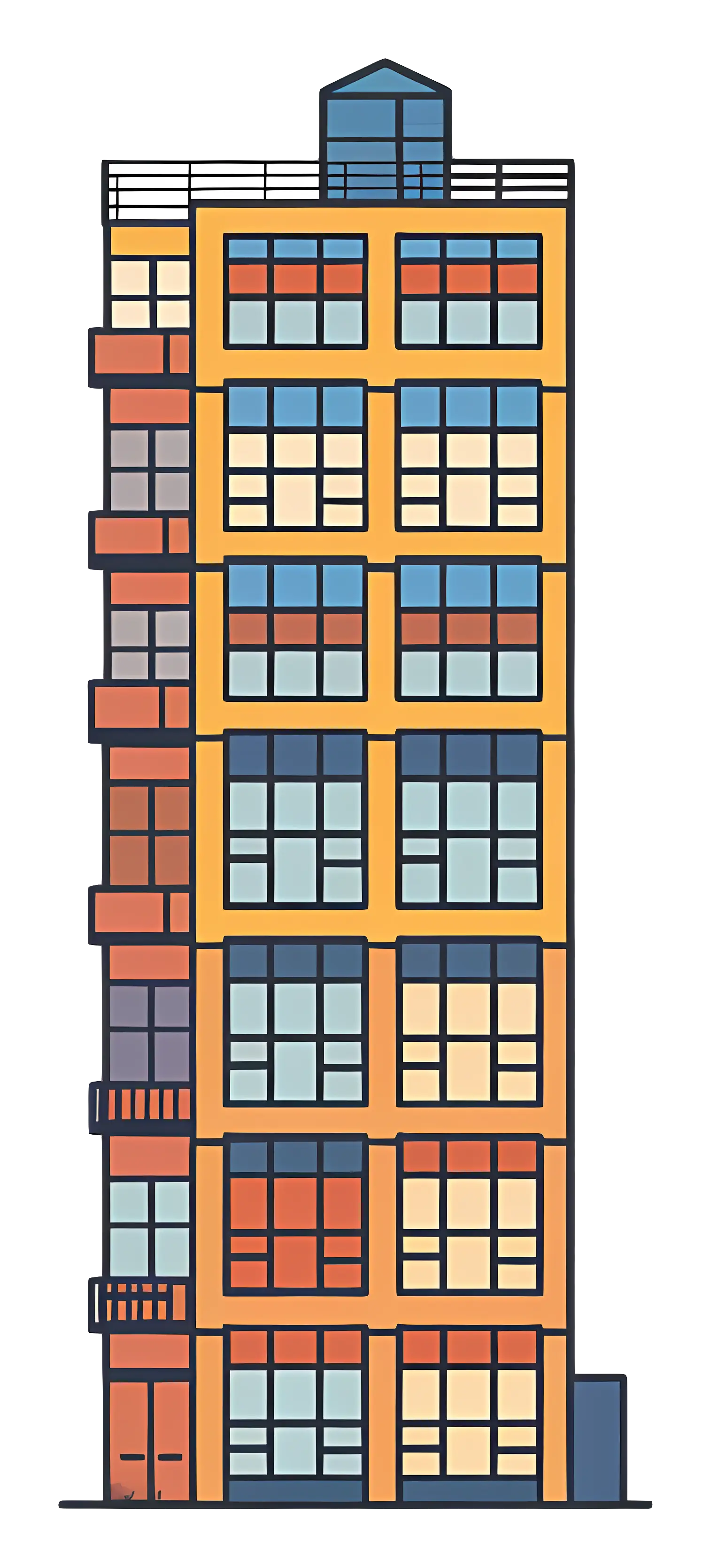 Tall Apartment Building