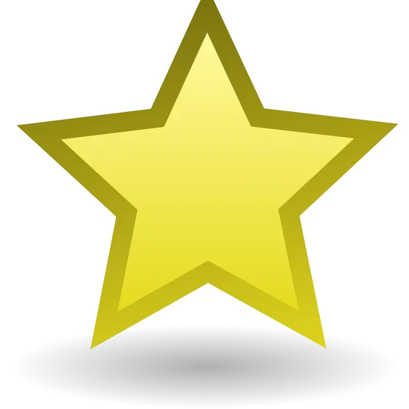 Bright Yellow Star Illustration Icon