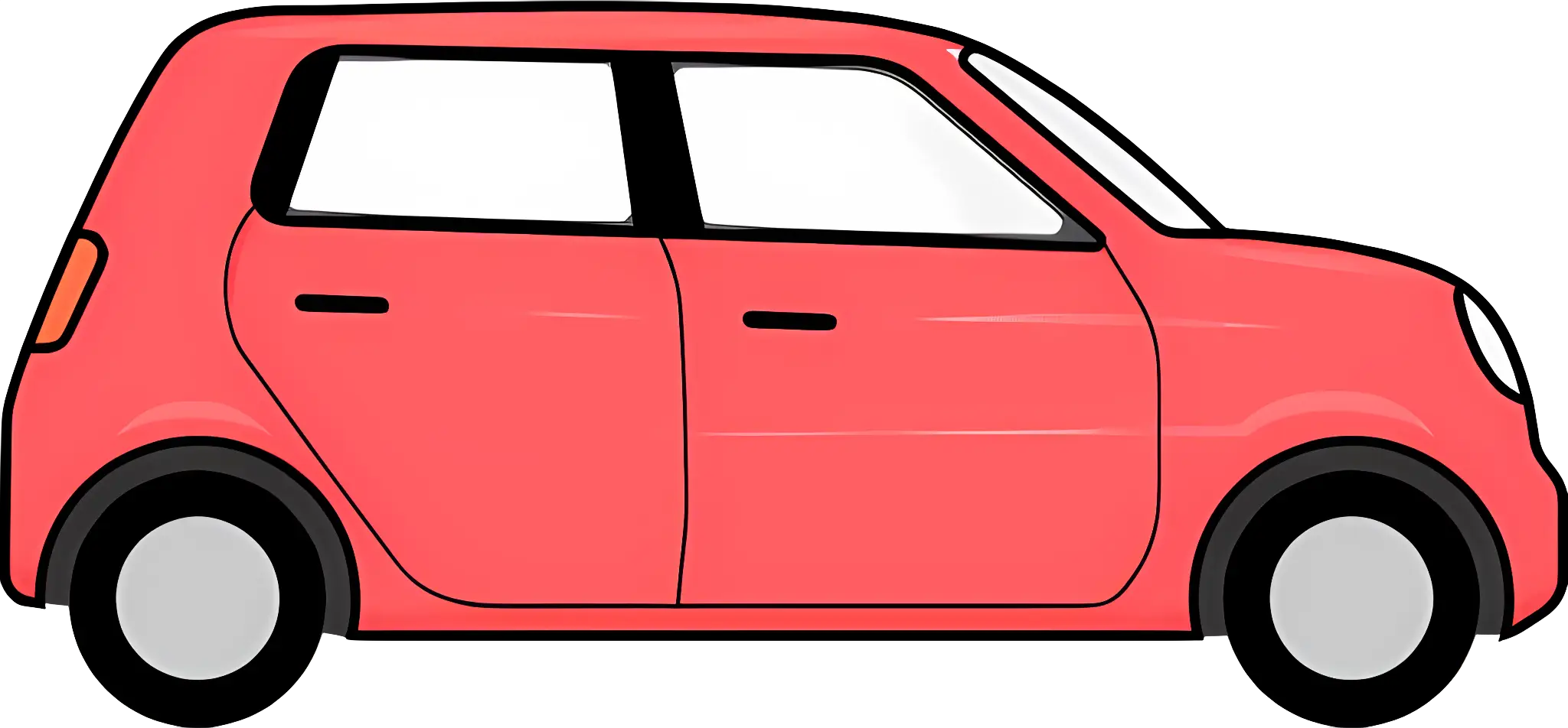 Red Cartoon Car Illustration