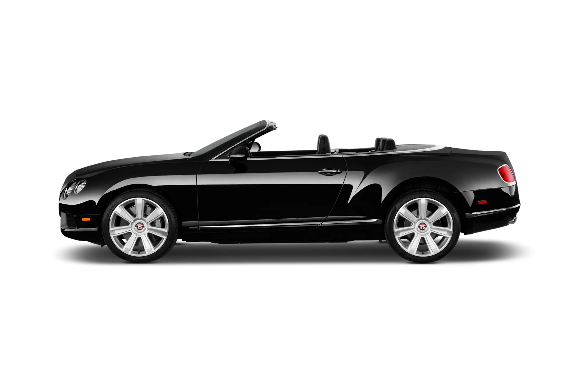 Sleek Black Convertible Luxury Car