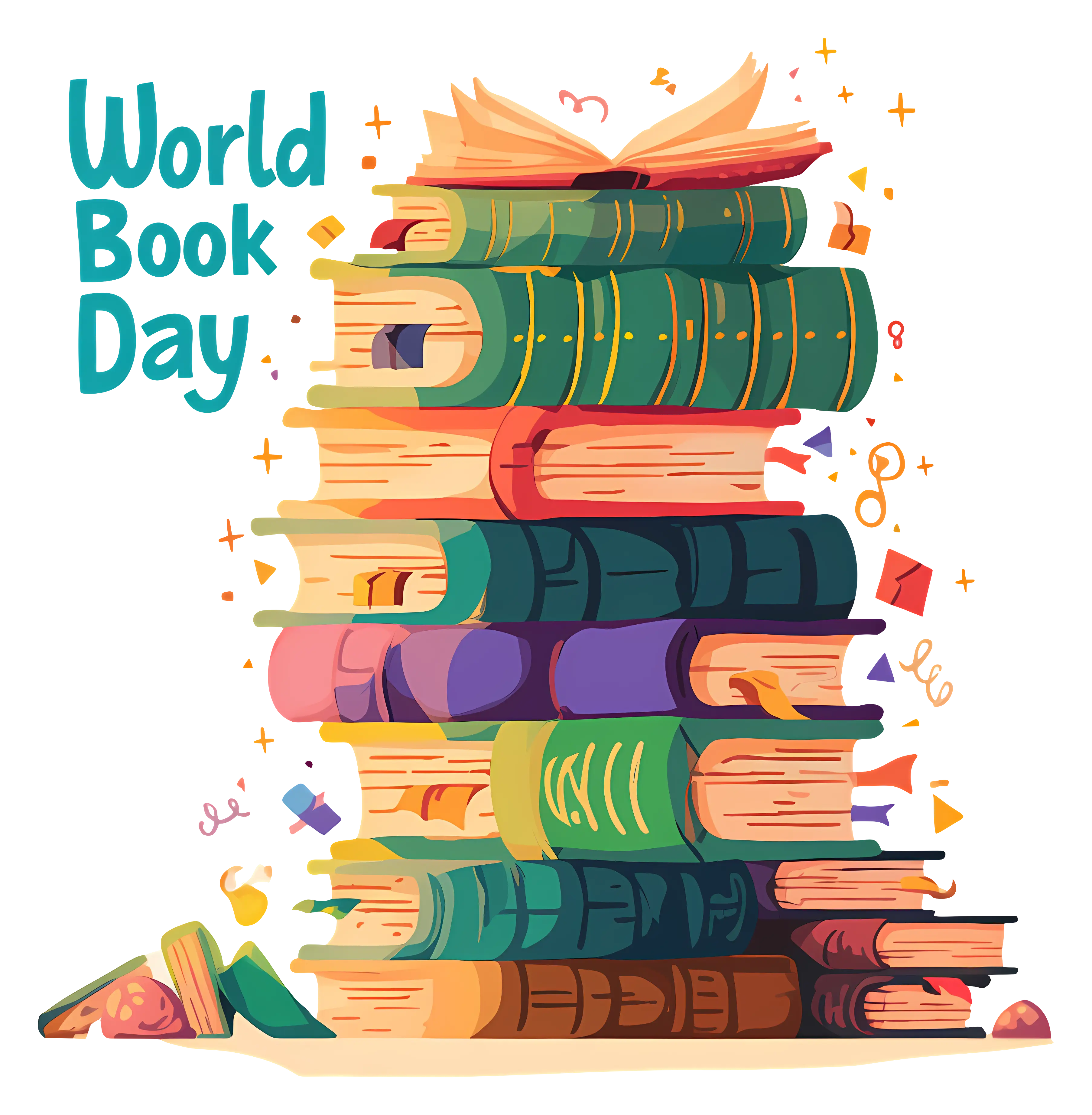 Stack of Books for World Book Day