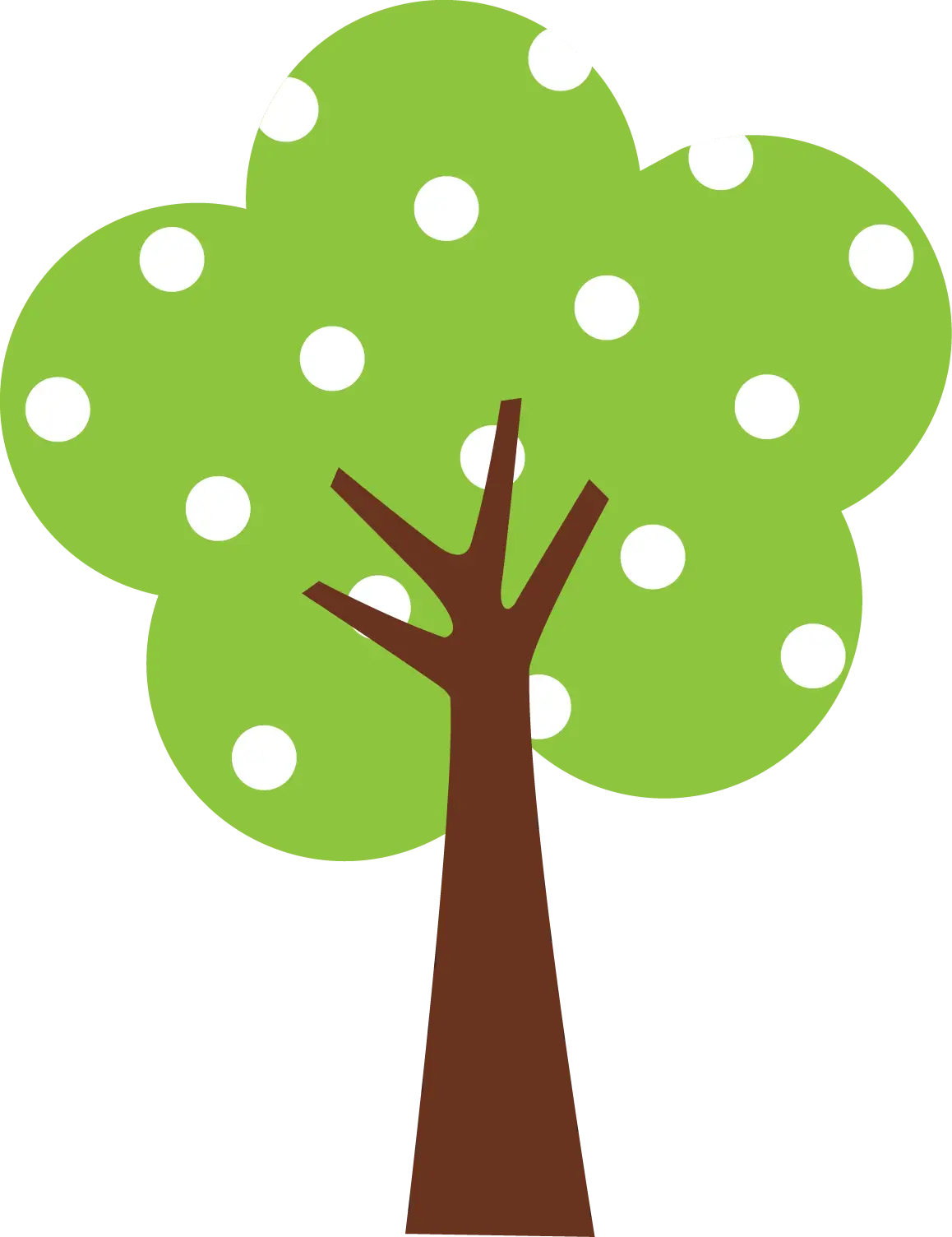 Cartoon Tree with Polka Dots